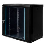 Rack skapis Mega-M 19" 12U 600x600x400 piekarams melns N