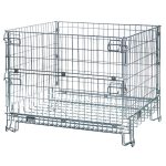 Sieta konteiners Gitterbox S-125 cm G-104 cm H-98 cm acs 5,5x11 cm saliekams ar atveramu sānu cinkots N