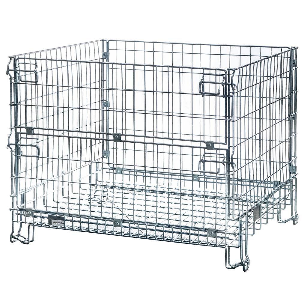 1111202569134ab920873.jpeg Sieta konteiners Gitterbox S-125 cm G-104 cm H-98 cm acs 5,5x11 cm saliekams ar atveramu sānu cinkots N - Image 1