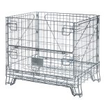 Sietveida konteiners Gitterbox S-114 cm G-84 cm H-98 cm acs 5x11 cm saliekams ar atveramu sānu cinkots N