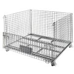 Sieta konteiners Gitterbox S-120 cm G-100 cm H-89 cm acs 5x5 cm pastiprināts ar atveramu sānu cinkots N
