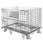 Sieta konteiners Gitterbox P-80 cm D-60 cm A-64 cm acs 5x5 cm pastiprināts ar grozāmiem riteņiem cinkots N