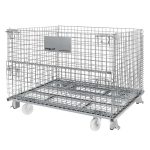 Sieta konteiners Gitterbox S-120 cm G-100 cm H-89 cm acs 5x5 cm pastiprināts ar grozāmiem riteņiem cinkots N