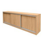 Biroja komode ar bīdāmām durvīm Mega-M H-90 cm L-280 cm G-50 cm sonoma ozols N