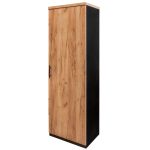 Biroja skapis dokumentu mapēm Mega-M H- 200 cm L- 60 cm G- 40 cm melns / front db kraft K003 N