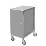 Nerūsējošā tērauda transporta ratiņi noslēdzami GN traukiem Mega-M S-38 cm G-55 cm H-90 cm N