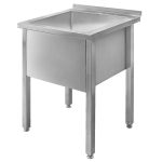 Nerūsējošā tērauda vanna pie sienas metināta Mega-M S-60 cm G-60 cm H- 85 cm N