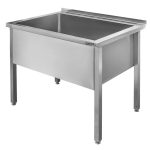 Nerūsējošā tērauda metināta vanna pie sienas Mega-M S-120 cm G-70 cm H- 85 cm N