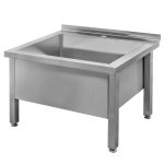 Nerūsējošā tērauda izlietne pie sienas metināta Mega-M S-70 cm G-60 cm H- 50 cm N