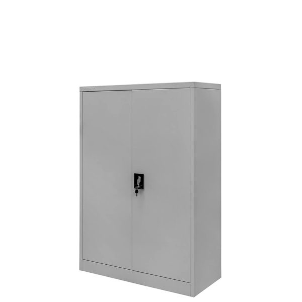 Metāla dokumentu skapis Mega-M J-140 pelēks P-90 cm D-40 cm A-140 cm saskrūvējams N
