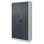 Metāla dokumentu skapis Mega-M J-185 pelēks/ grafīta priekšpuse S-90 cm G-40 cm H-185 cm skrūvējams N