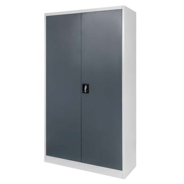 Metāla skapis dokumentiem Mega-M J-100 pelēks/ grafīta priekšpuse S-100 cm G-40 cm H-185 cm saskrūvējams N