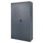 Metāla skapis dokumentiem Mega-M J-100 grafīta S-100 cm G-40 cm H-185 cm skrūvējams N