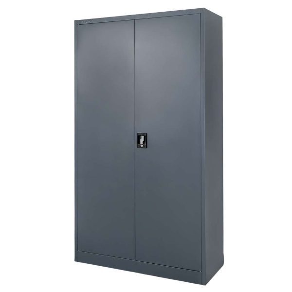 Metāla skapis dokumentiem Mega-M J-100 grafīta S-100 cm G-40 cm H-185 cm skrūvējams N