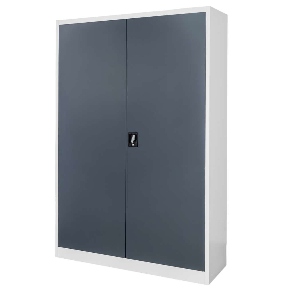 1111202569135a55b49fb.jpeg Metāla dokumentu skapis Mega-M J-120 pelēks/ grafīta priekšpuse S-120 cm G-40 cm H-185 cm skrūvējams N - Image 1