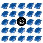 Noliktavas kaste Mega-M darbnīcas kaste S plastmasas 155x250x120 mm zila (25 gab. iepakojums) N