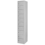 BHP brokastu skapītis Mega-M J-33/10 10 nodalījumu pelēks P-32,5 cm D-30 cm A-180 cm skrūvējams N