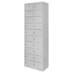Brokastu skapis BHP Mega-M J-60/20 20 nodalījumu pelēks P-60 cm D-30 cm A-180 cm skrūvējams N