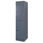Drēbju skapis ar nodalījumiem BHP Mega-M J-40/2 2 durvju grafīta S-40 cm G-50 cm H-180 cm saskrūvējams N