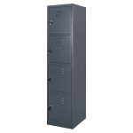 Darba drošības skapis Mega-M J-40/4 4 durvju grafīta S-40 cm G-50 cm H-180 cm skrūvējams N