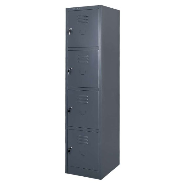 Darba drošības skapis Mega-M J-40/4 4 durvju grafīta S-40 cm G-50 cm H-180 cm skrūvējams N