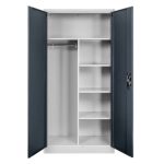 Metāla personāla skapis Mega-M J-90/S pelēks/ grafīta priekšpuse S-90 cm G-45 cm H-185 cm skrūvējams N