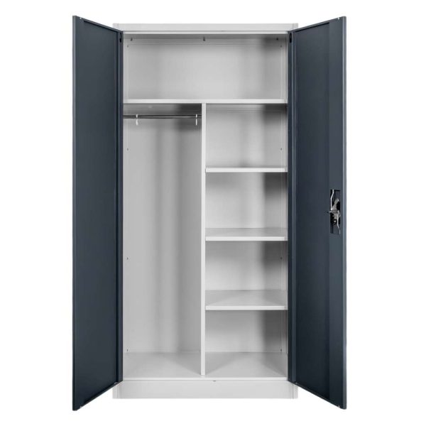 Metāla personāla skapis Mega-M J-90/S pelēks/ grafīta priekšpuse S-90 cm G-45 cm H-185 cm skrūvējams N