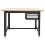 Darba galds Mega-M S-120 cm + skapītis 1 atvilktne system 01 grafīta/pelēka priekšpuse N