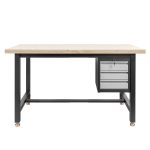 Darba galds Mega-M S-150 cm + 3 atvilktņu skapis system 01 grafīta/front pelēks N