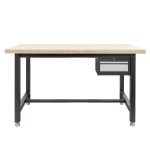 Darba galds Mega-M S-150 cm + skapītis 1 atvilktne sistēma 01 grafīts/pelēka priekšpuse N