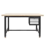 Darba galds Mega-M S-150 cm + skapis ar 2 atvilktnēm system 01 grafīts/pelēka priekšpuse N