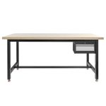 Darba galds Mega-M S-180 cm + skapītis 1 atvilktne system 01 grafīts/pelēka priekšpuse N