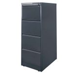 Metāla kartotēkas skapis FURVERO W4S G/G 4 atvilktnes A4 grafīta P-45 cm D-62 cm A-134 cm saskrūvējams N