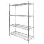 Hromēts gastronomijas plaukts Mega-M 4-plauktu H-180 L-120 G-45 N