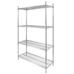 Hromēts gastronomijas plaukts Mega-M 4 plauktu H-180 L-90 G-60 N