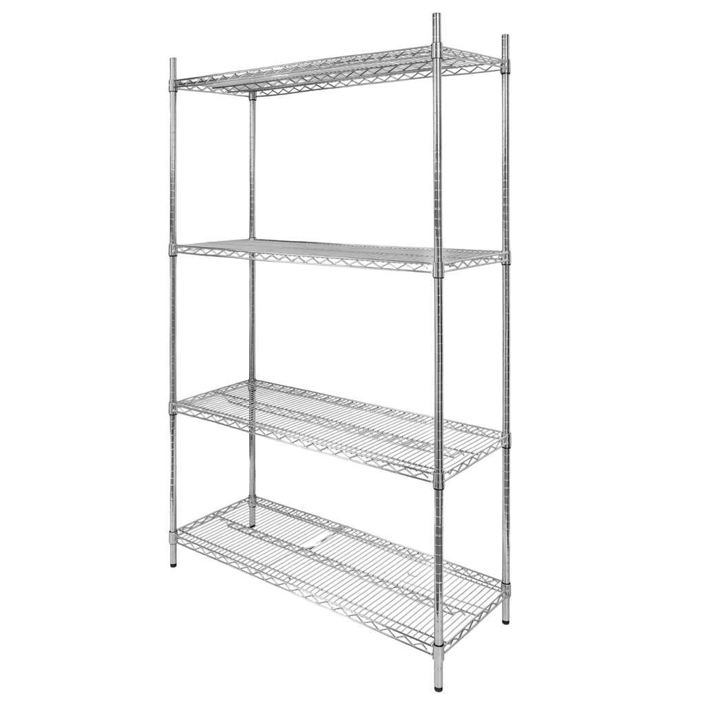 23122025694a75c61c320.jpeg Hromēts gastronomijas plaukts Mega-M 4 plauktu H-180 L-90 G-60 N - Image 1