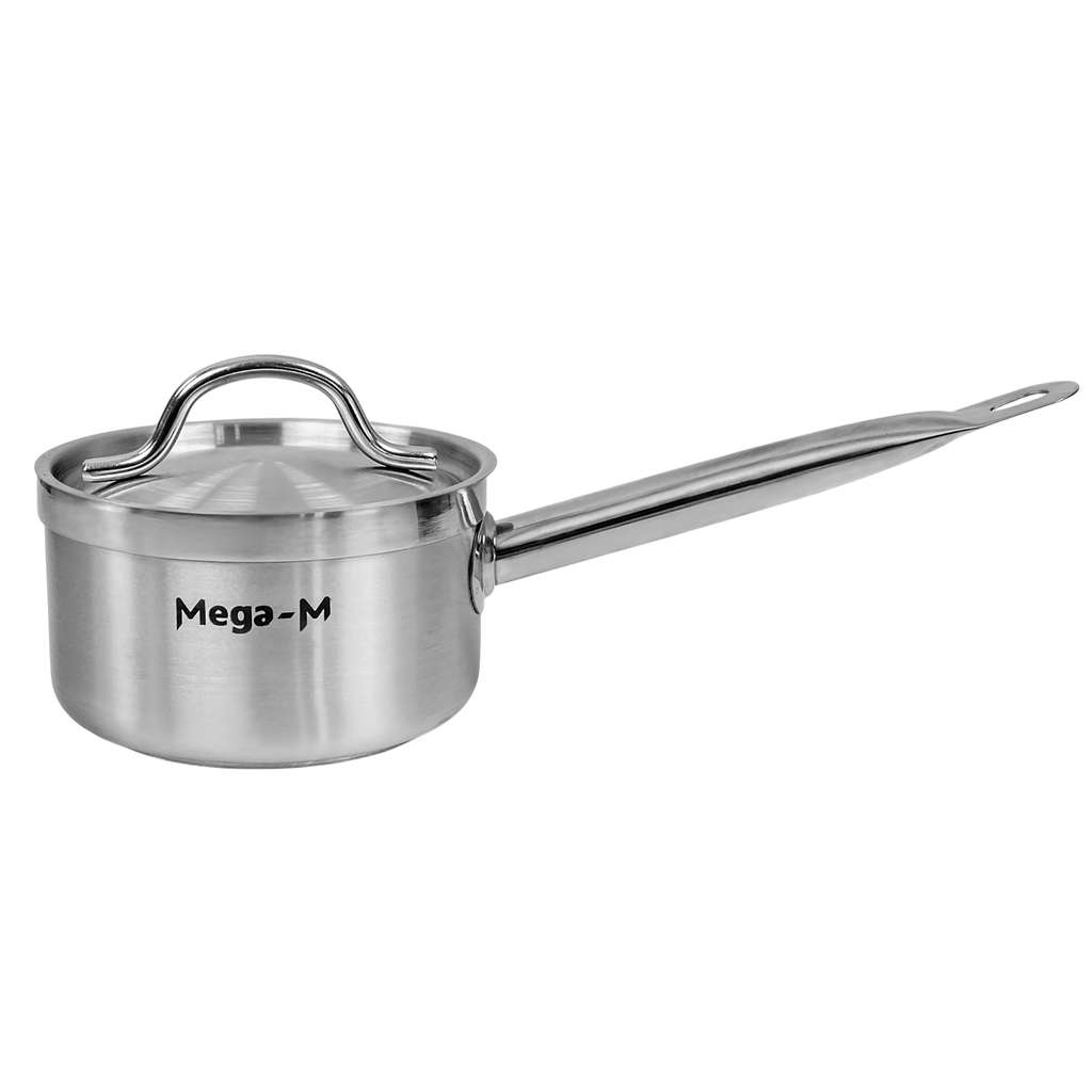 23122025694a75c7e492c.jpeg Augsts gastronomijas katliņš ar vāku Mega-M PRO 1,3l r. 14 cm x h 8,5 cm N - Image 1
