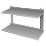 Nerūsējošā tērauda dubultais sienas plaukts Mega-M S-90 cm G-30 cm H-60 cm N