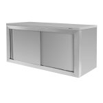 Sienas skapis no nerūsējošā tērauda ar bīdāmām durvīm Mega-M S-120 cm G-40 cm H-60 cm N