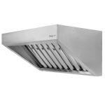Gastronomijas tvaika nosūcējs slīpais no nerūsējošā tērauda Mega-M S-100 cm G-100 cm H-50 cm N