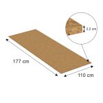 Plaukta plāksnes pildījums Mega-M L-177 cm G-110 cm H-2.2 cm N