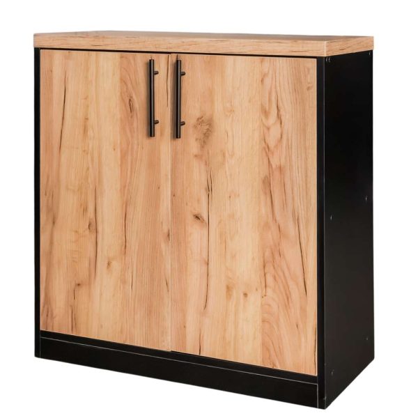 Biroja skapis dokumentu mapēm Mega-M H- 85 cm L- 80 cm G- 35 cm db kraft / melns N