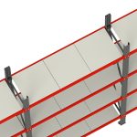 Noliktavas plaukts 4 plauktu Mega-M FORTIS H-240 cm L-784 cm G-60 cm komplekts ( 3 moduļi x 250 cm) N - Image 2