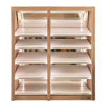 Plaukts ar spoguli un LED apgaismojumu augļiem un dārzeņiem Mega-M A-210 cm G-180 cm Dz-72 cm - Image 2