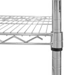Hroma stiepļu plaukts uz riteņiem 90x45x180 cm 5 plaukti - Image 2